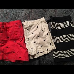 Three items - 2 pair of shorts and one skirt